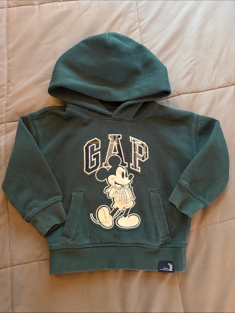 GAP Teal Green Kids Hoodie with Mickey Mouse Graphic